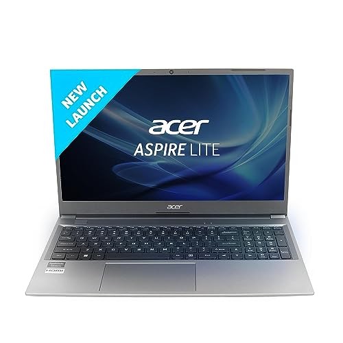 Acer Aspire Lite 11th Gen Intel Core i3 Premium Metal Laptop (8GB RAM/512GB SSD/Windows 11 Home) AL15-51, 39.62cm (15.6") Full HD Display, Metal Body, Steel Gray, 1.59 Kg